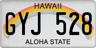 HI license plate GYJ528