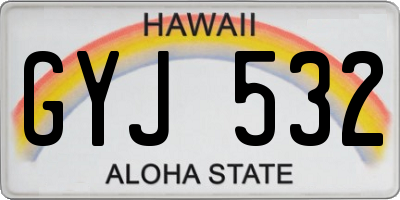HI license plate GYJ532