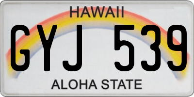 HI license plate GYJ539