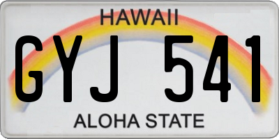 HI license plate GYJ541