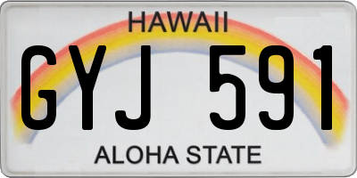 HI license plate GYJ591