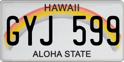 HI license plate GYJ599