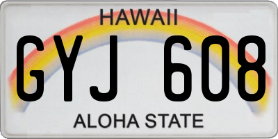 HI license plate GYJ608