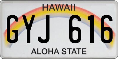 HI license plate GYJ616