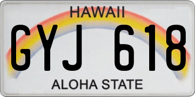 HI license plate GYJ618
