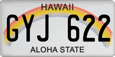 HI license plate GYJ622