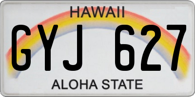 HI license plate GYJ627