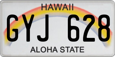 HI license plate GYJ628
