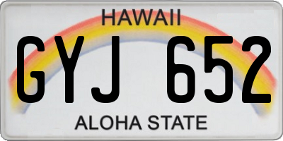 HI license plate GYJ652