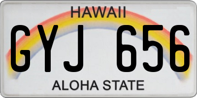 HI license plate GYJ656
