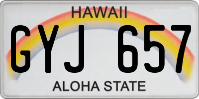 HI license plate GYJ657