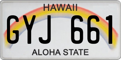 HI license plate GYJ661