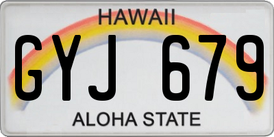 HI license plate GYJ679