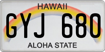 HI license plate GYJ680