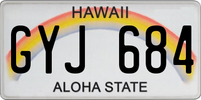 HI license plate GYJ684