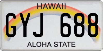 HI license plate GYJ688