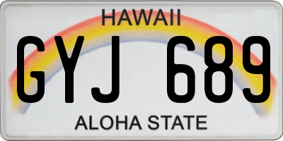 HI license plate GYJ689