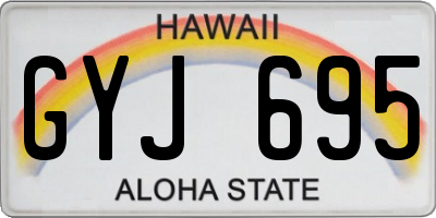 HI license plate GYJ695