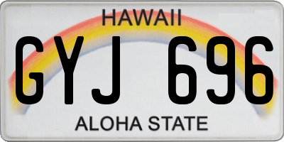 HI license plate GYJ696