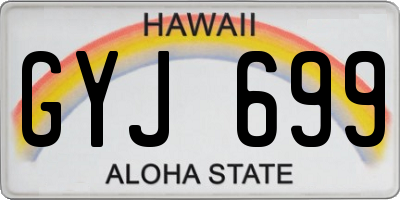 HI license plate GYJ699