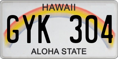 HI license plate GYK304