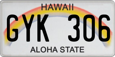 HI license plate GYK306