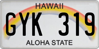 HI license plate GYK319