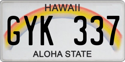 HI license plate GYK337