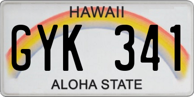 HI license plate GYK341