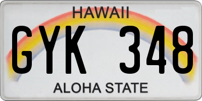 HI license plate GYK348