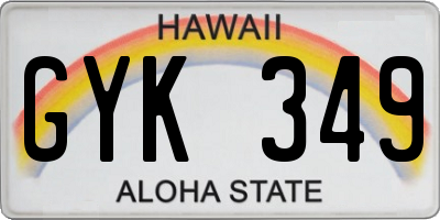 HI license plate GYK349