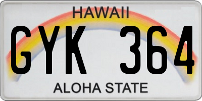 HI license plate GYK364