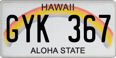 HI license plate GYK367