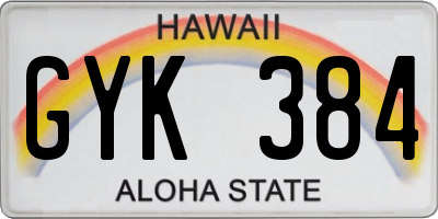 HI license plate GYK384