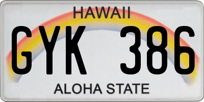HI license plate GYK386