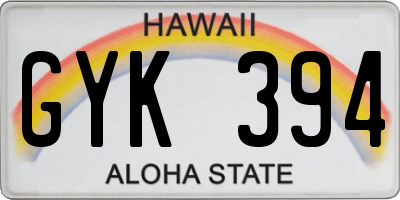 HI license plate GYK394