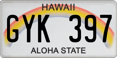 HI license plate GYK397