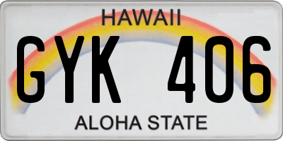 HI license plate GYK406