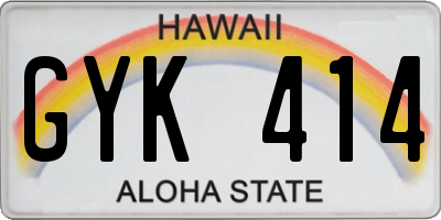 HI license plate GYK414