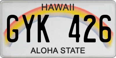 HI license plate GYK426
