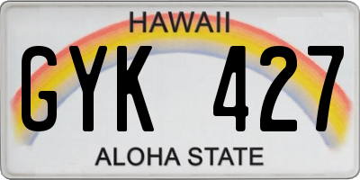 HI license plate GYK427