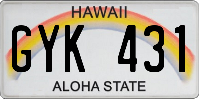 HI license plate GYK431