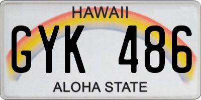 HI license plate GYK486