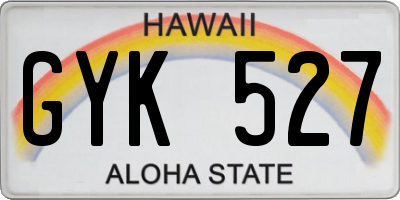 HI license plate GYK527