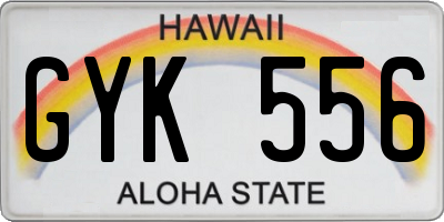 HI license plate GYK556