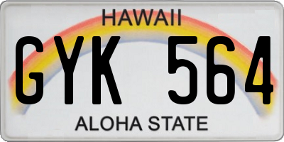 HI license plate GYK564