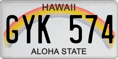 HI license plate GYK574