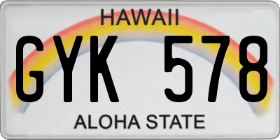HI license plate GYK578