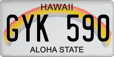 HI license plate GYK590
