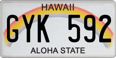 HI license plate GYK592